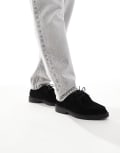 [Jack & Jones] Jack & Jones suede loafer shoes in black 41 Black