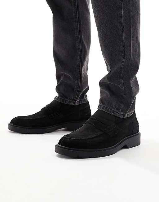 black suede dress shoes mens Men's Plain-Toe Monk Strap Goddard US 13 / Black / D toe suede monk strap shoes with gold buckle hardware Jack & Jones Suede Loafers