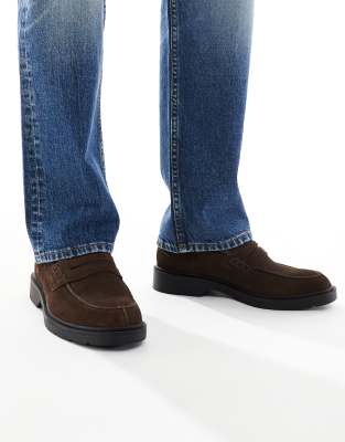Jack & Jones Suede Loafers In Brown