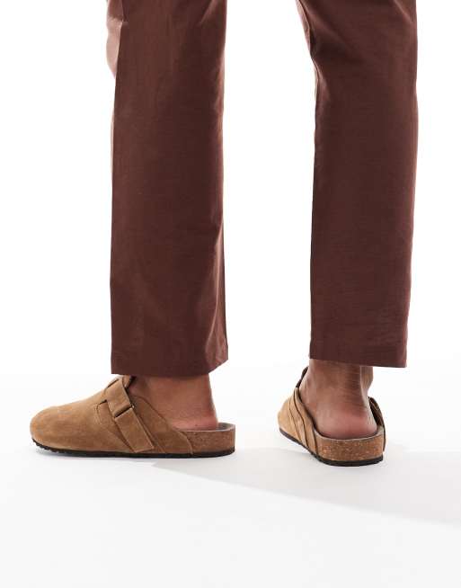 Jack & Jones - Suède muiltjes in bruin, 3 van 4