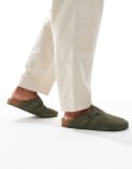 [Jack & Jones] Jack & Jones suede mules in green 43 Khaki