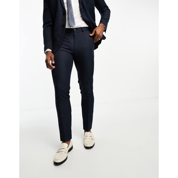 Suit Trousers Navy Blue Skinny Trousers Mens Navy Pants For Men Men's Five  Pocket Pants Mizzen