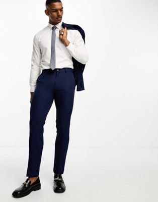 Jack & Jones suit trousers in slim fit blue