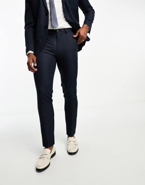 Jack & Jones suit trousers in slim fit navy - view 1