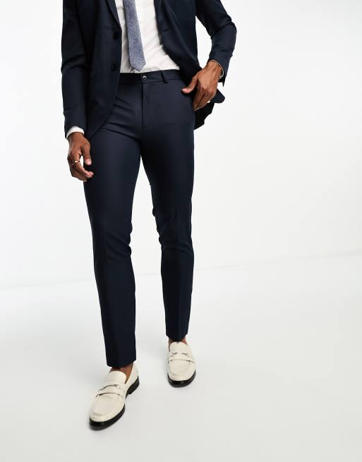 Jack & Jones suit trousers in slim fit navy | ASOS