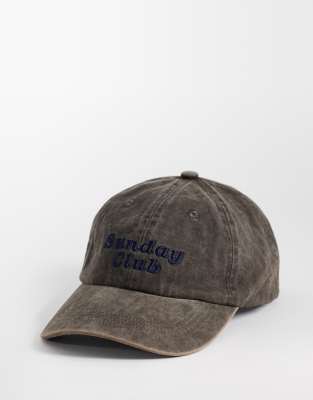 Jack & Jones Sunday Club Cap In Gray