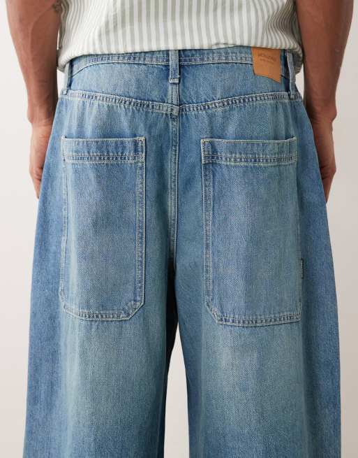 Jack & Jones - Super baggy jorts in middenblauw, 4 van 5
