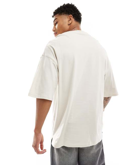 Jack & Jones – Super-Oversize-T-Shirt in Beige, 4 von 4