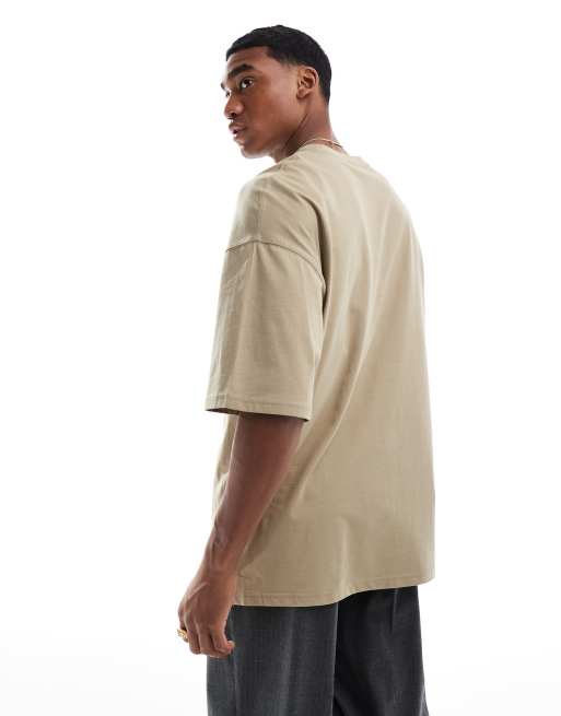 Jack & Jones – Super-Oversize-T-Shirt in Beige, 2 von 4