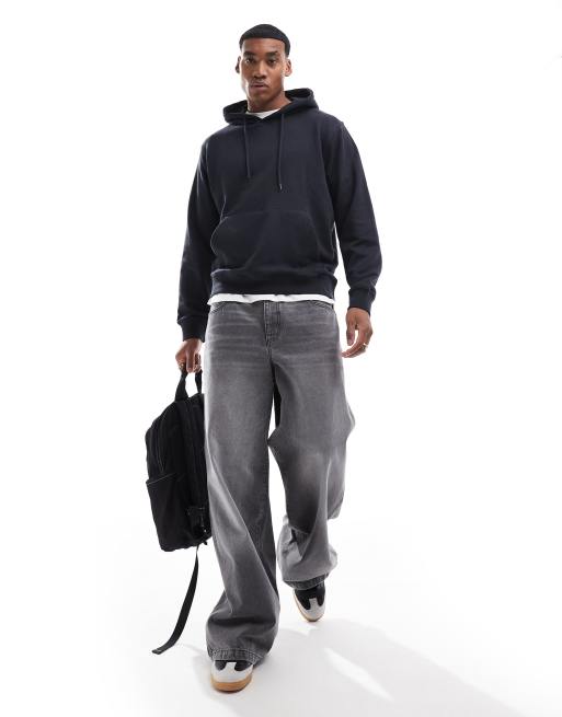 Jack & Jones super oversized hoodie in navy, 4 of 4