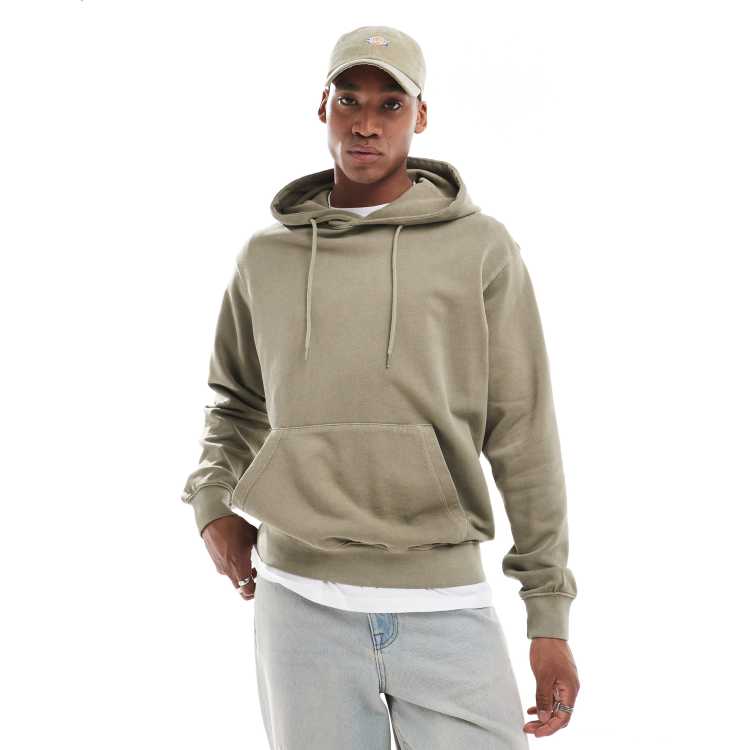 Jack Jones super oversized hoodie in washed khaki ASOS