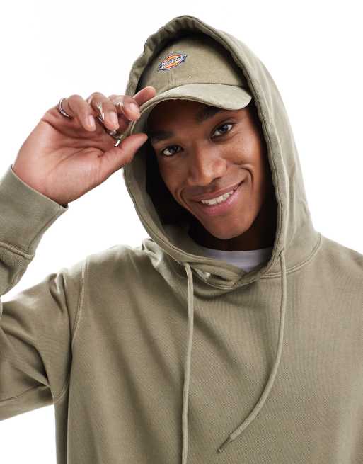 Washed khaki hoodie sale