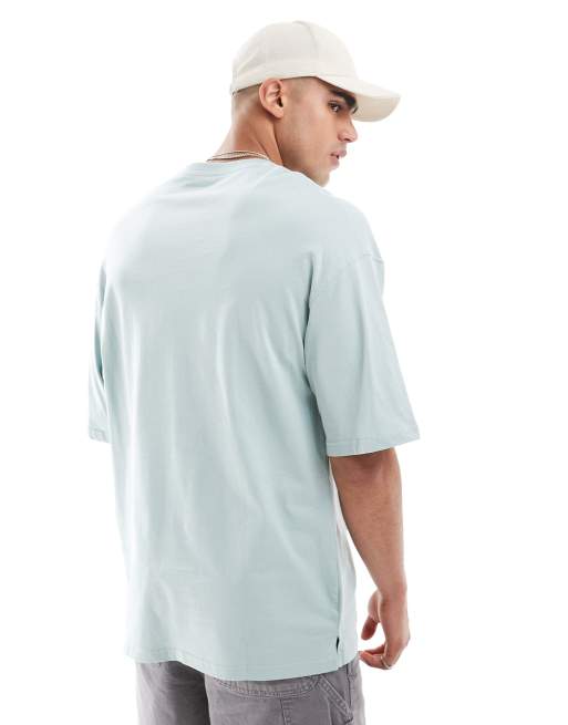 Jack & Jones - Super-oversized og gråblå T-shirt, 3 af 4