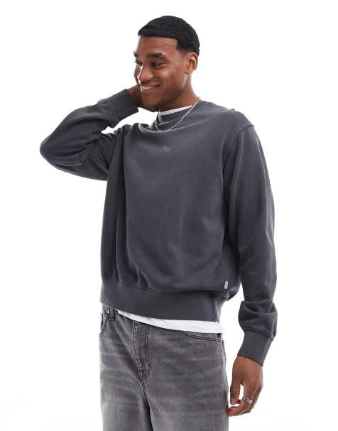Jack & Jones super oversized sweatshirt in washed grey - view 1