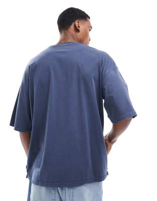 Jack & Jones Super Oversized T-shirt In Navy
