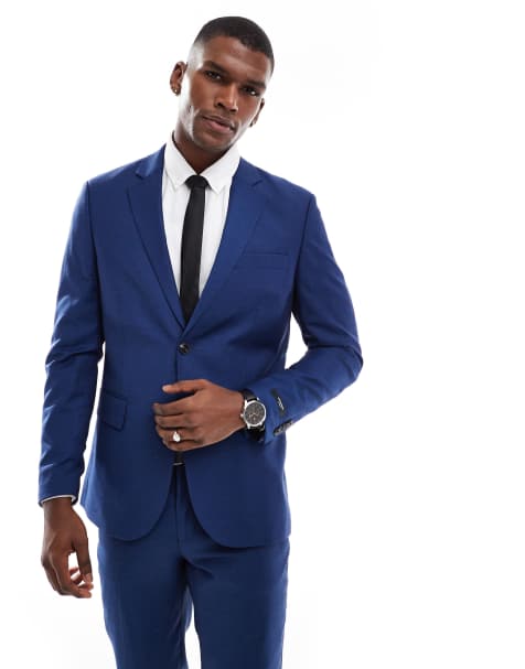 Jack & Jones – Super-Slim-Fit-Anzugjacke in Blau - view 1