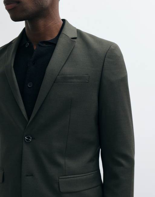 Jack & Jones Super-Slim-Fit-Anzugjacke in Dunkelgrün, 3 von 5