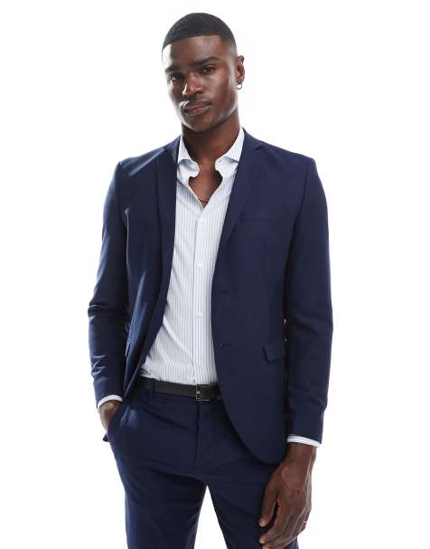 Jack & Jones – Super-Slim-Fit-Anzugjacke in dunklem Marineblau - view 1