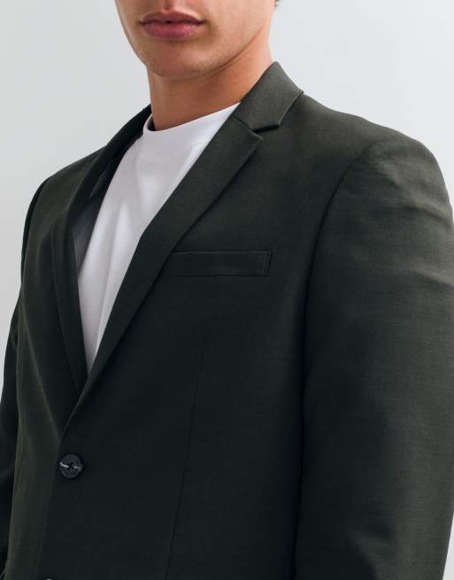 Jack & Jones super slim fit suit jacket in dark green, 3 of 5
