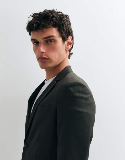 Jack & Jones super slim fit suit jacket in dark green, 4 of 5