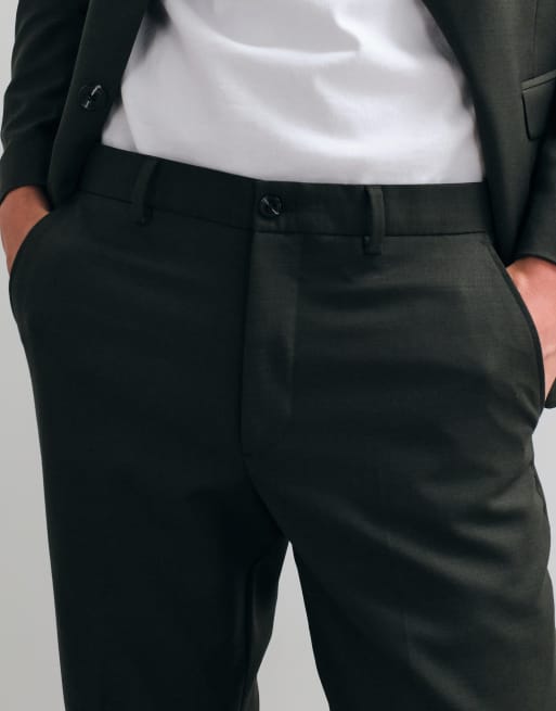 Jack & Jones super slim fit suit pants in dark green, 4 of 5
