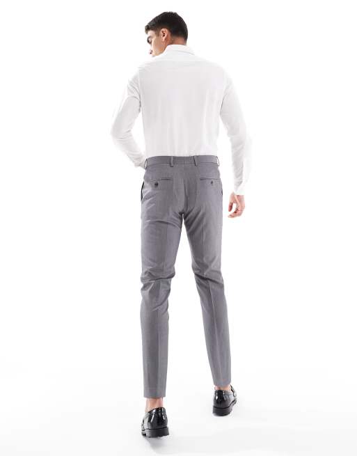 Jack & Jones super slim fit suit trousers in grey, 3 of 5