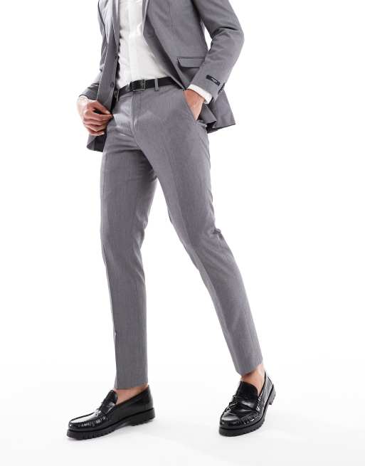Jack & Jones super slim fit suit trousers in grey, 5 of 5