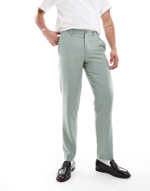 Jack & Jones super slim pants in light green , 2 of 5