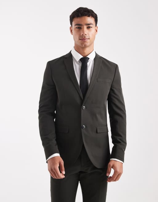 Jack & Jones super slim suit jacket in green