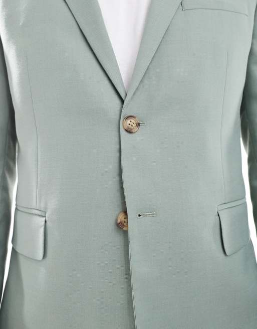 Jack & Jones super slim suit jacket in light green