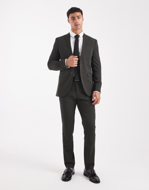 Jack & Jones super slim suit set in green - view 1