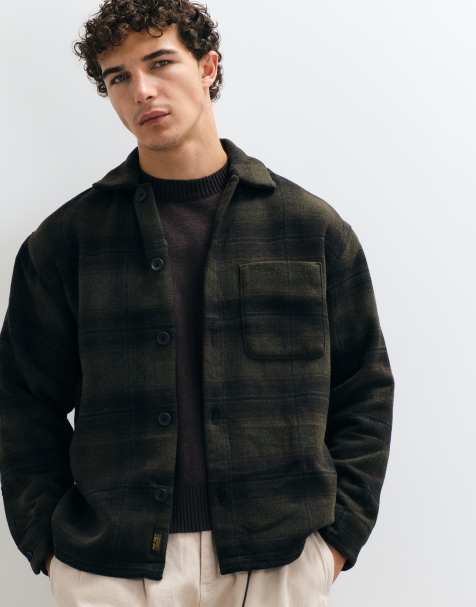Jack & Jones surchemise brossée à carreaux vert foncé - view 1