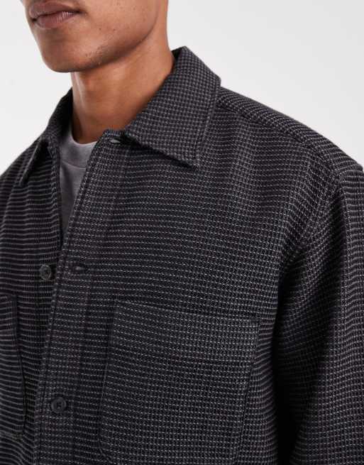 Jack & Jones - Surchemise gaufrée de qualité supérieure - Gris foncé, 5 de 5