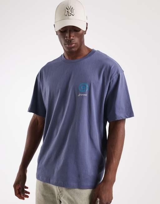 Jack & Jones surf club back print t-shirt in blue, 3 of 5