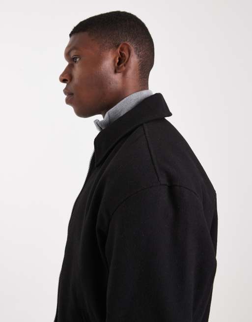 Jack & Jones – Svart bomberjacka i harringtonstil, 4 av 5