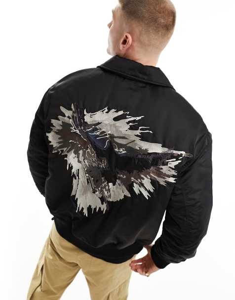 Jack & Jones – Svart bomberjacka i oversize med krage - view 1