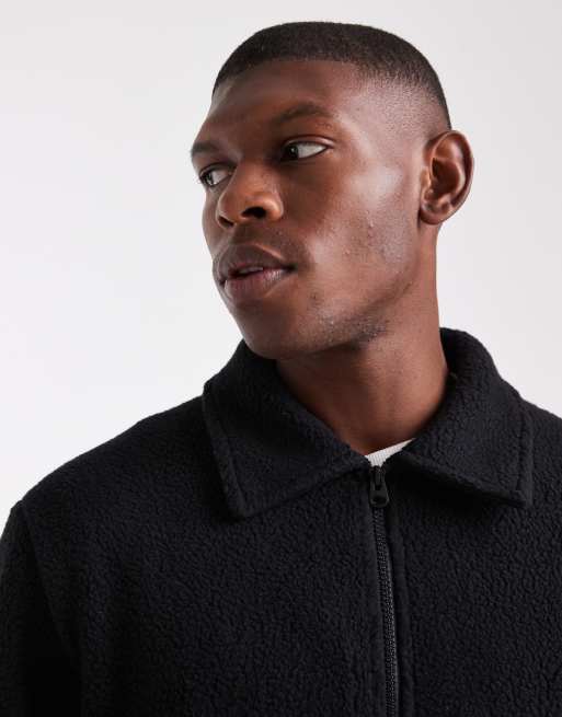 Jack & Jones – Svart fleecejacka med dragkedja, 5 av 5
