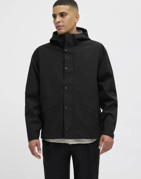 Jack & Jones – Svart, kort regnjacka - view 1