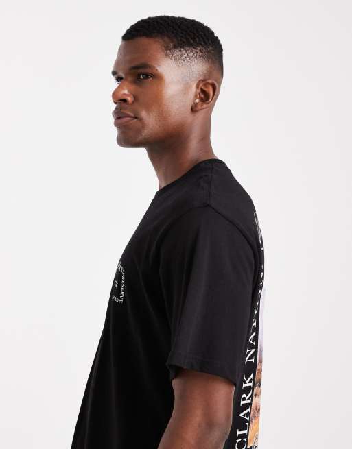 Jack & Jones – Svart t-shirt i oversize med landskapstryck baktill, 5 av 5