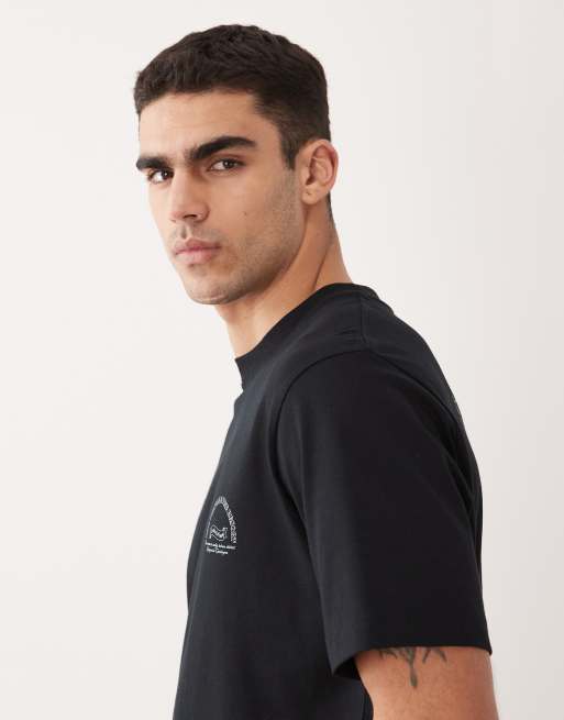 Jack & Jones – Svart t-shirt i oversize med landskapstryck baktill, 5 av 5