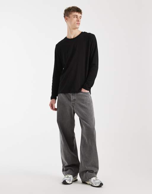 Jack & Jones – Svart t-shirt med långa ärmar, 2 av 5