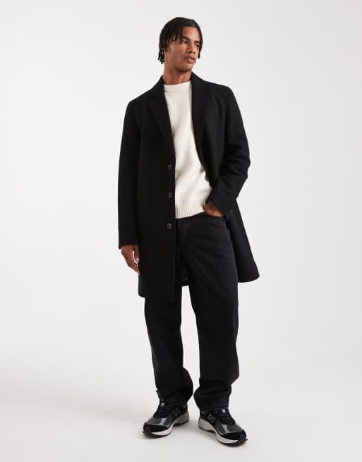 Jack & Jones – Svart ytterrock i ylletyg, 2 av 5