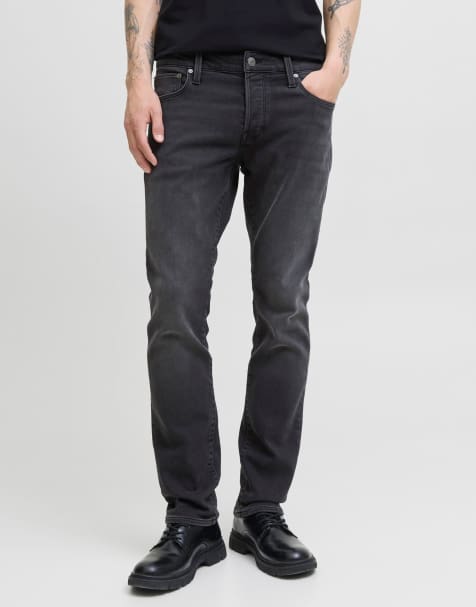 Jack & Jones – Svarta, avsmalnande jeans - view 1