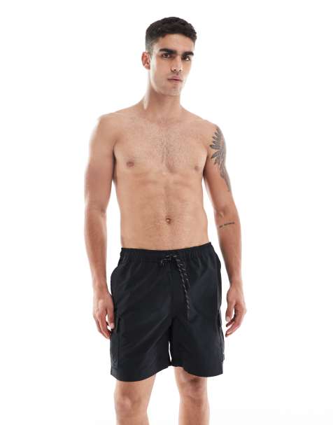 Jack & Jones – Svarta badshorts i cargostil - view 1