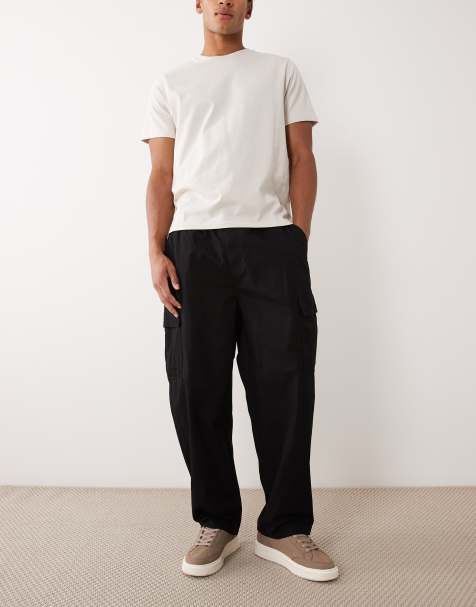 Jack & Jones – Svarta chinos med barrelben - view 1