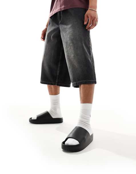 Jack & Jones – Svarta formgjutna tofflor - view 1