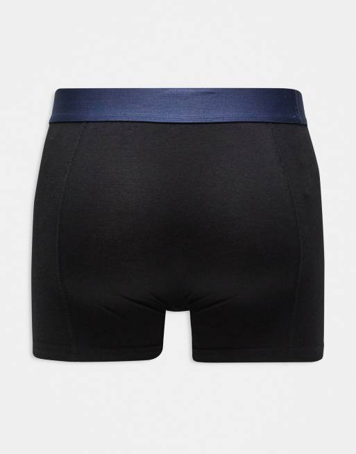 Jack & Jones – Svarta kalsonger med kontrasterande midjeresår i 3-pack, 2 av 3
