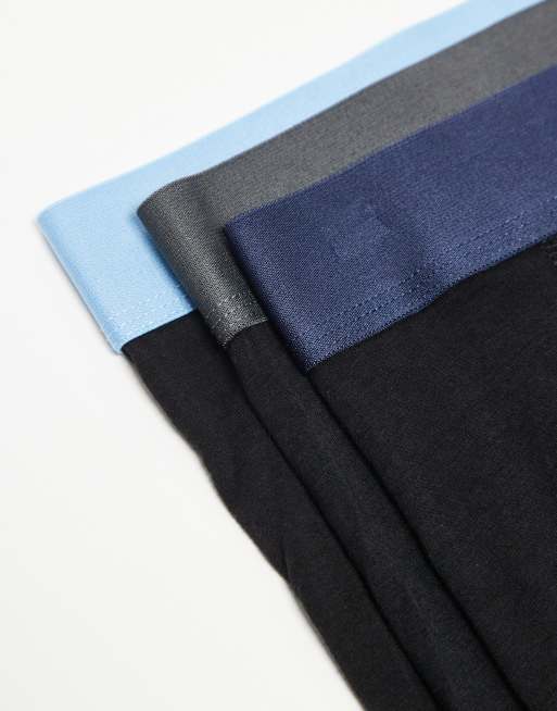Jack & Jones – Svarta kalsonger med kontrasterande midjeresår i 3-pack, 3 av 3