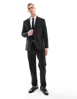 Jack & Jones – Svarta kostymbyxor i regular fit, del av kostym - view 1