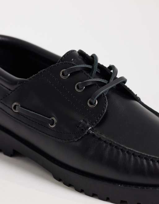Jack & Jones – Svarta seglarskor i läder, 4 av 4